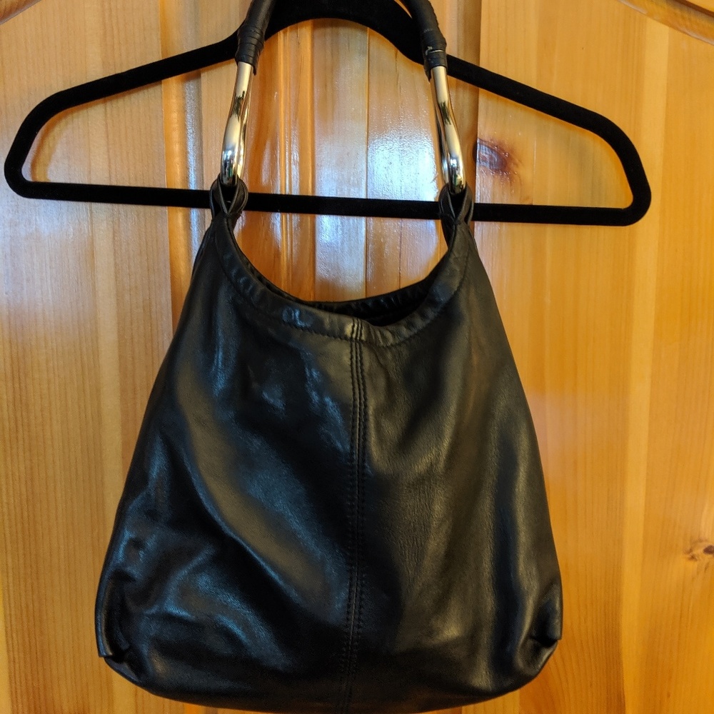 Prada Black Shoulder Bag w Silver Hardware